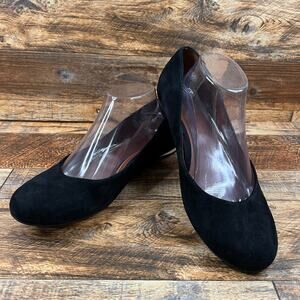 Vionic Hannah Ballet Flat Women's 10 Black Suede Slip On Shoes Pumps Comfort